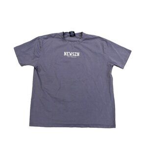 NEWSZN LOS ANGELES RZN T Shirt Men's LARGE Grey Short Sleeve Thick Crew​​​​​​